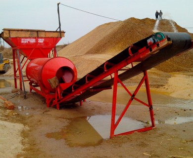 滾筒式洗石機加長5米型工作現(xiàn)場